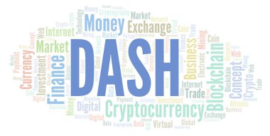 Cryptocurrency para kelime bulutu çizgi. Yalnızca metin ile yapılan kelime bulutu.