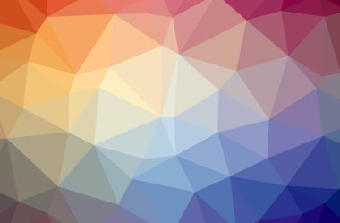 Soyut düşük poli mavi yatay arkaplan çizimi