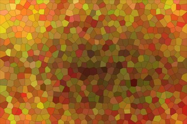 Kahverengi ve kırmızı parlak küçük altıgen yararlı soyut Illustration. Parmak için çarpıcı.