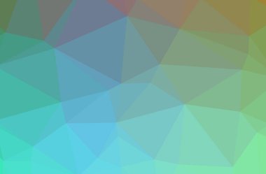 Soyut düşük poli mavi yatay arkaplan çizimi