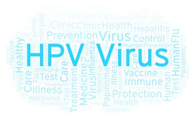Yalnızca metin ile yapılan Hpv virüs kelime bulutu