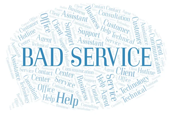 Bad Service word cloud. Wordcloud made with text only.