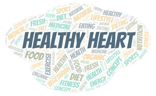 Healthy Heart Word Cloud Wordcloud Made Text Only — Stock Photo, Image