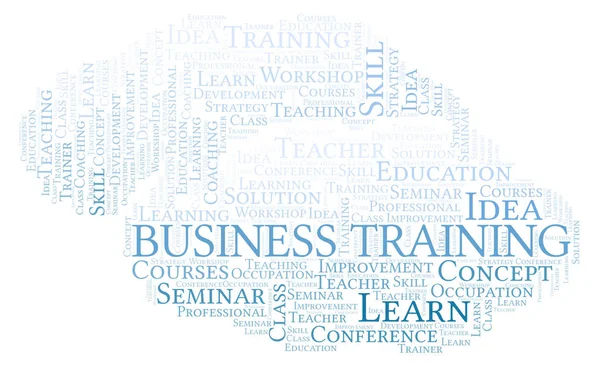Business Training Word Cloud Wordcloud Fait Avec Texte Seulement — Photo