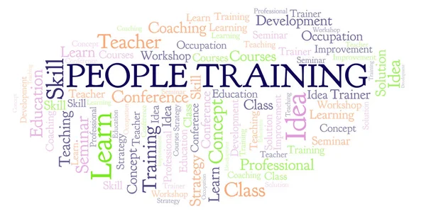 People Training Word Cloud Wordcloud Made Text Only — Stock Photo, Image