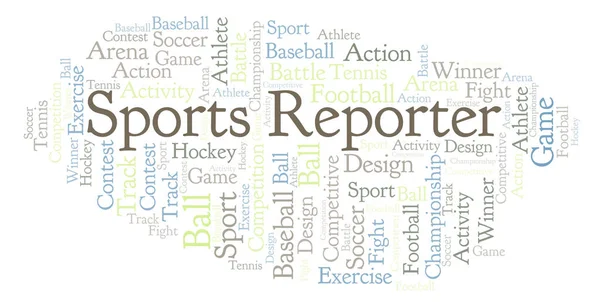 Sports Reporter Word Cloud Made Text Only — Stock Photo, Image