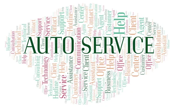 Auto Service Word Cloud Wordcloud Gemaakt Met Alleen Tekst — Stockfoto