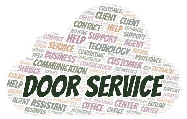 Door Service word cloud. Wordcloud made with text only.