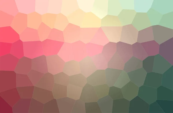 Abstract Illustration Red Green Yellow Pastel Big Hexagon Background — Stock Photo, Image