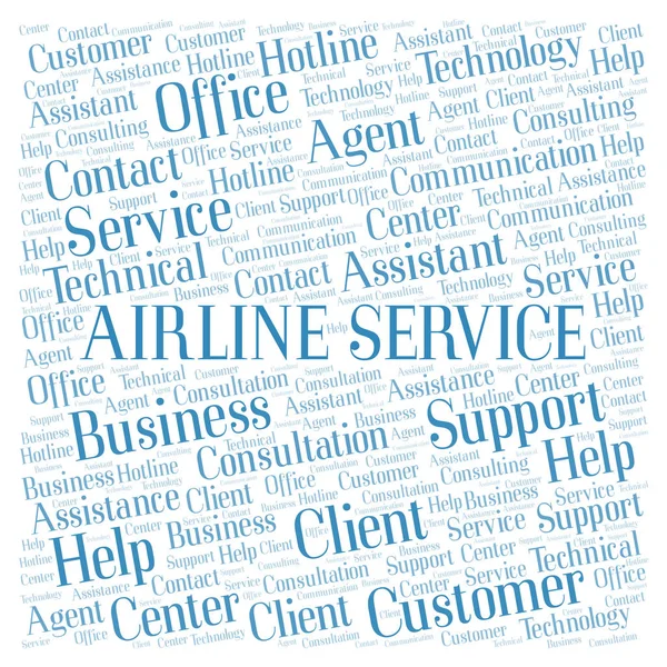 Airline Service word cloud. Wordcloud made with text only.