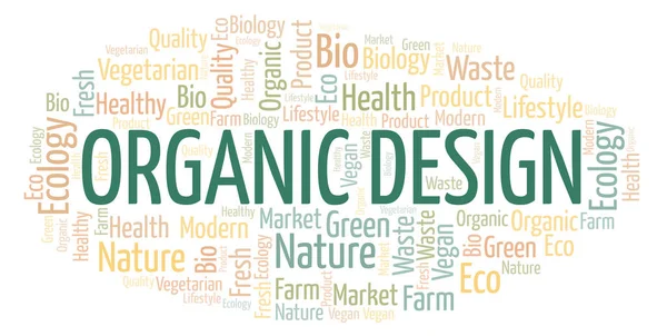 Organic Design Word Cloud Wordcloud Текстом — стоковое фото