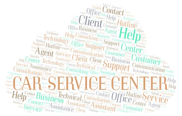 Auto Service Center Word Cloud Wordcloud Gemaakt Met Alleen Tekst — Stockfoto