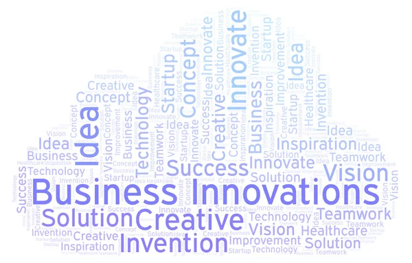 Business Innovations Nuage Mots Fait Avec Texte Seulement — Photo