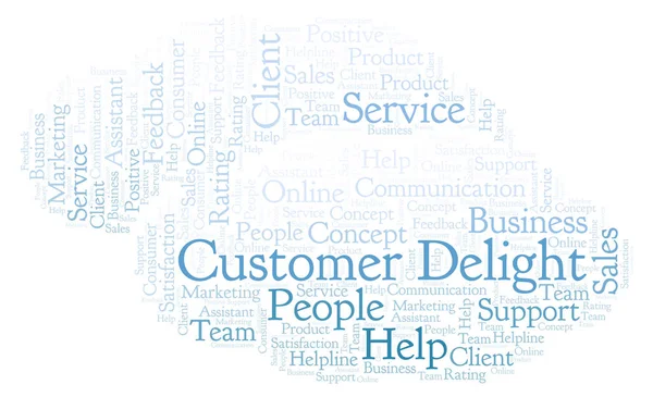 Customer Delight Word Cloud Made Text Only — Stock Photo, Image