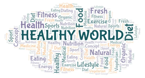 Healthy World word cloud. Wordcloud made with text only.