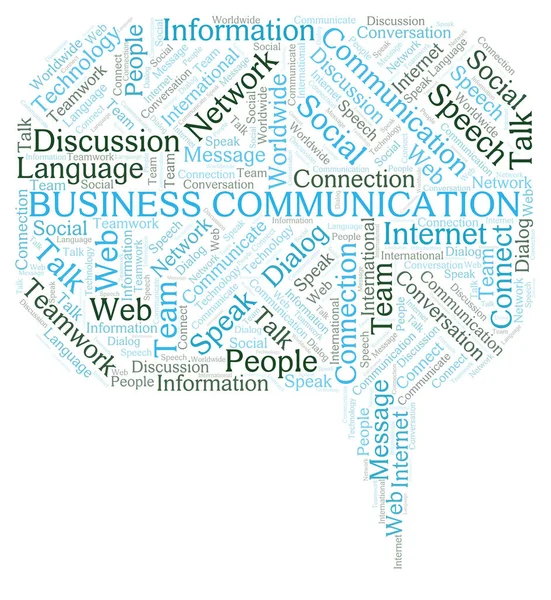Business Communication Cloud Mot Wordcloud Fait Avec Texte Seulement — Photo