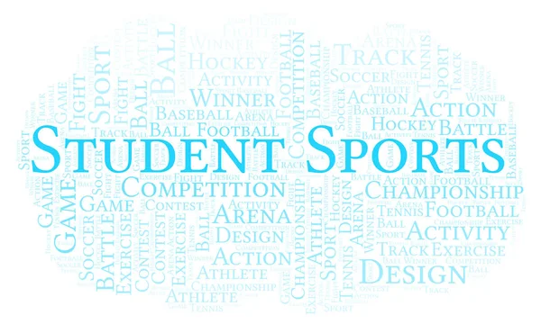 Student Sports Nuage Mots Fait Avec Texte Seulement — Photo