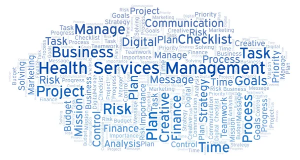 Health Services Management Word Cloud Made Text Only — Stock Photo, Image