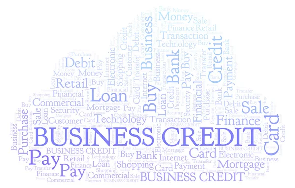 Business Credit Word Cloud Wordcloud Gjorda Med Endast Text — Stockfoto