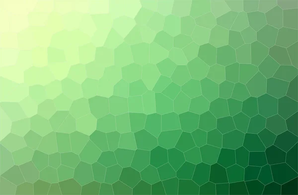 绿色中大小六角形数字生成的水平背景插图 — 图库照片