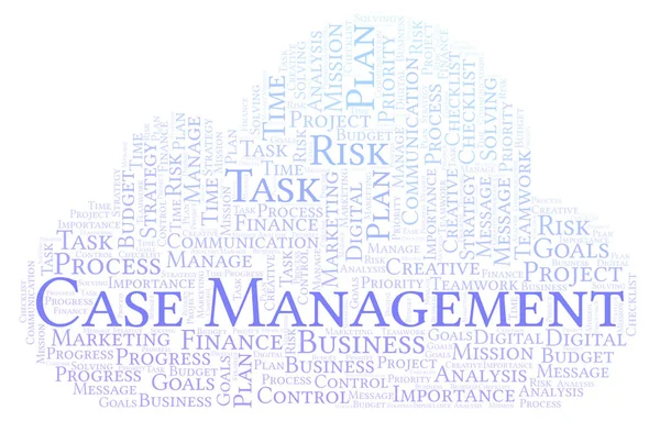 Case Management Word Cloud Made Text Only — Stock Photo, Image