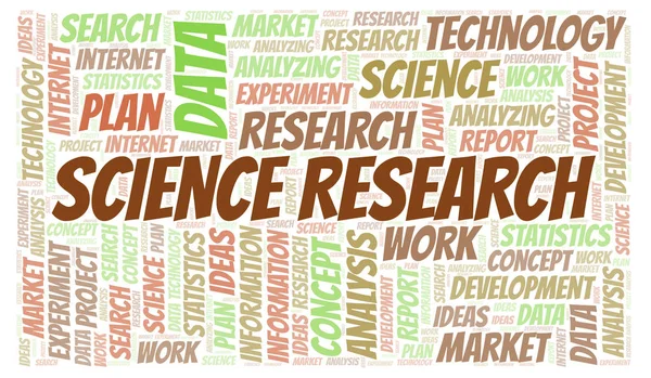 Science Recherche Mot Nuage Wordcloud Fait Avec Texte Seulement — Photo