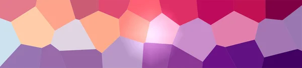 Illustration of purple, red and yellow giant hexagon background, abstract paint