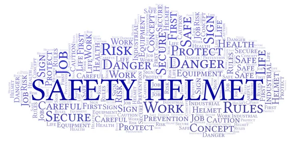 Safety Helmet word cloud. Word cloud made with text only.