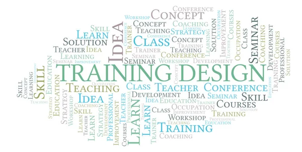Training Design word cloud. Wordcloud made with text only.