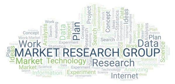 Market Research Group Word Cloud Wordcloud Fait Avec Texte Seulement — Photo