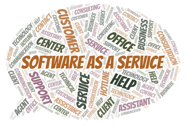Software As A Service word cloud. Wordcloud made with text only.