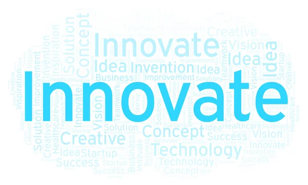 Innovate Word Cloud Made Text Only — Stock Photo, Image