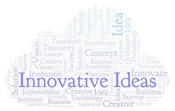 Ideas Innovadoras Nube Palabras Hecha Solo Con Texto —  Fotos de Stock