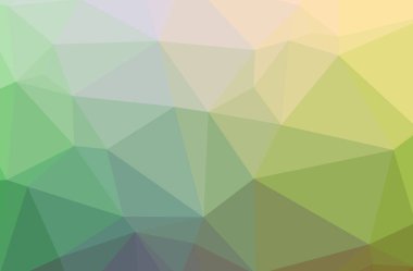 Soyut düşük poli yeşil, mavi ve turuncu yatay arka plan resmi