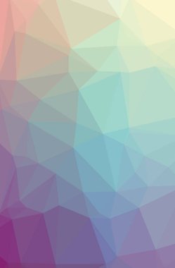 Soyut düşük poli mavi, yeşil ve mor dikey arka plan resmi