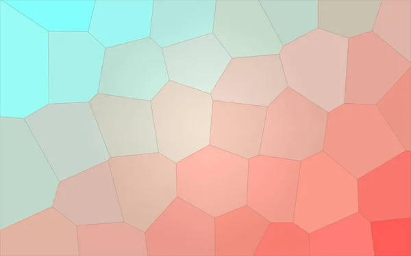 Illustration Aqua Red Pastel Giant Hexagon Background — Stock Photo, Image