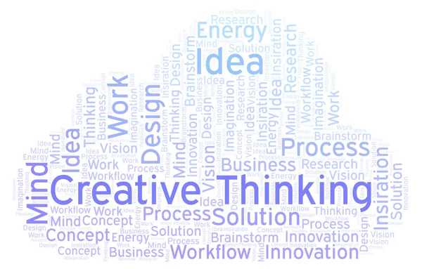 Creative Thinking Word Cloud Made Text Only — Stock Photo, Image