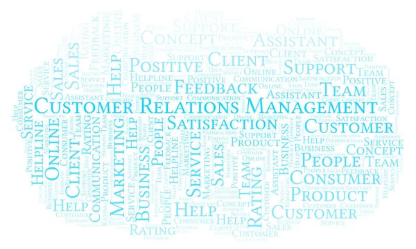 Customer Relations Management word cloud. Made with text only.