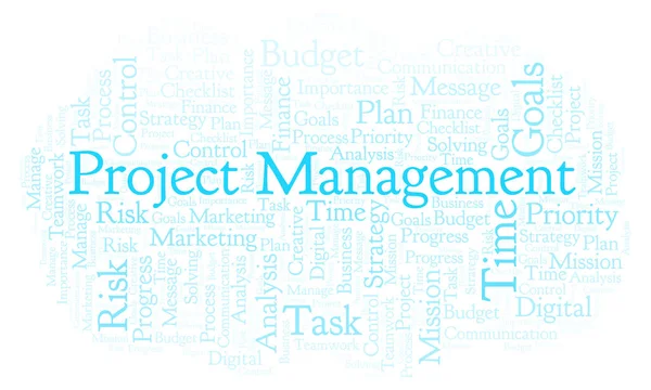 Project Management Word Cloud Made Text Only — Stock Photo, Image