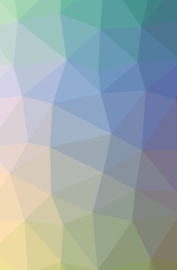 Soyut düşük poli mavi, kahverengi ve yeşil dikey arka plan resmi