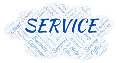 Servisi kelime bulutu. Yalnızca metin ile yapılan Wordcloud.