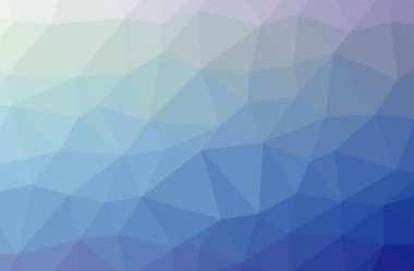 Soyut düşük poli mavi yatay arkaplan çizimi