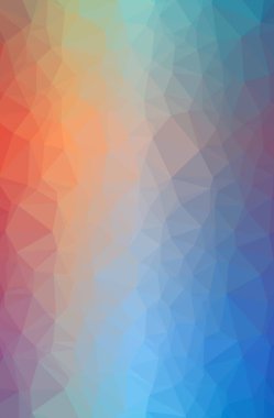 Soyut düşük poli mavi, kırmızı ve yeşil dikey arka plan resmi