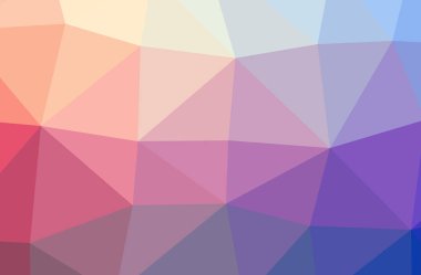 Soyut düşük poli kırmızı, sarı ve mavi yatay arka plan resmi