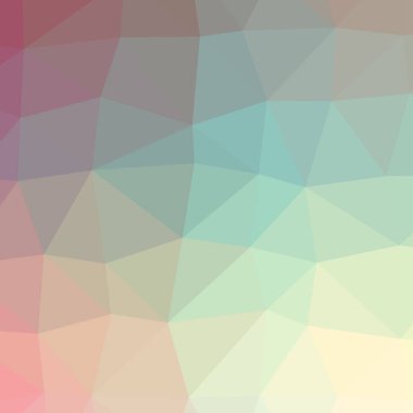 Soyut düşük poli yeşil ve pembe kare arka plan resmi