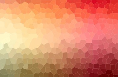 Dijital turuncu ve kırmızı küçük altıgen boya arka plan, çizimi