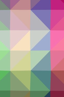 Soyut düşük poli yeşil, pembe, mavi ve kırmızı dikey arka plan resmi