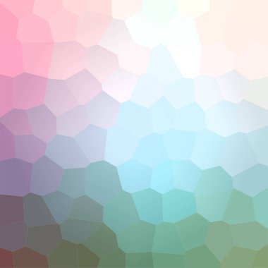 Mavi ve kırmızı büyük altıgen kare arka plan dijital gösterimi.