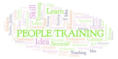 Kelime bulutu eğitim insanlar. Yalnızca metin ile yapılan Wordcloud.