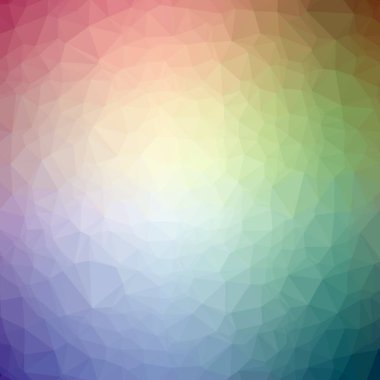 Soyut düşük poli mavi, turuncu ve kırmızı kare arka plan resmi